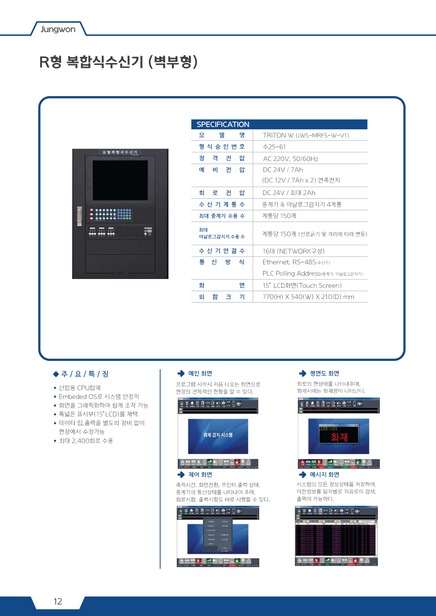 R형 복합식수신기 벽부형